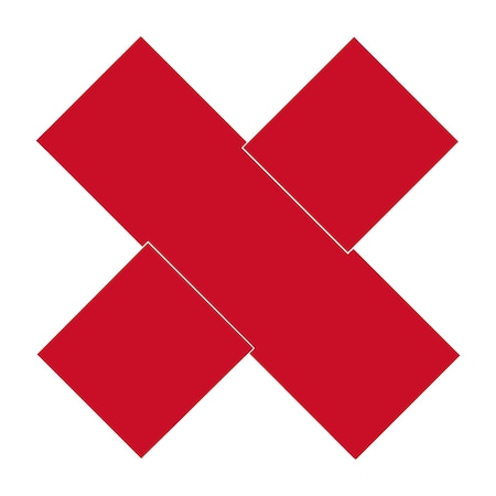 Superior Mark Floor Markings, Xs, 4in, Red IN-40-265I